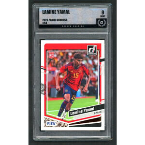 2023-24 Panini Donruss Fifa  Lamine Yamal #54  Rookie Card (RC) Graded 9 Mint